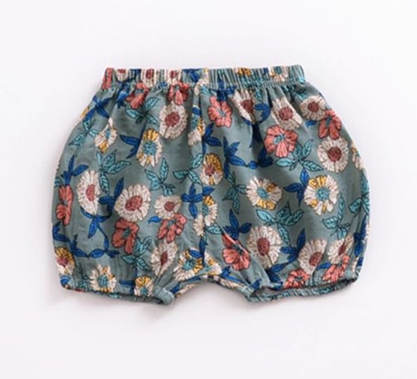 Olive Floral Bloomers