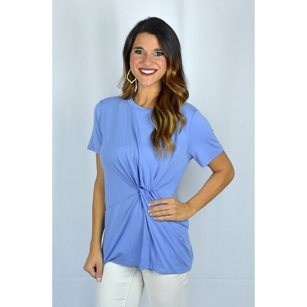 Periwinkle Knot Top