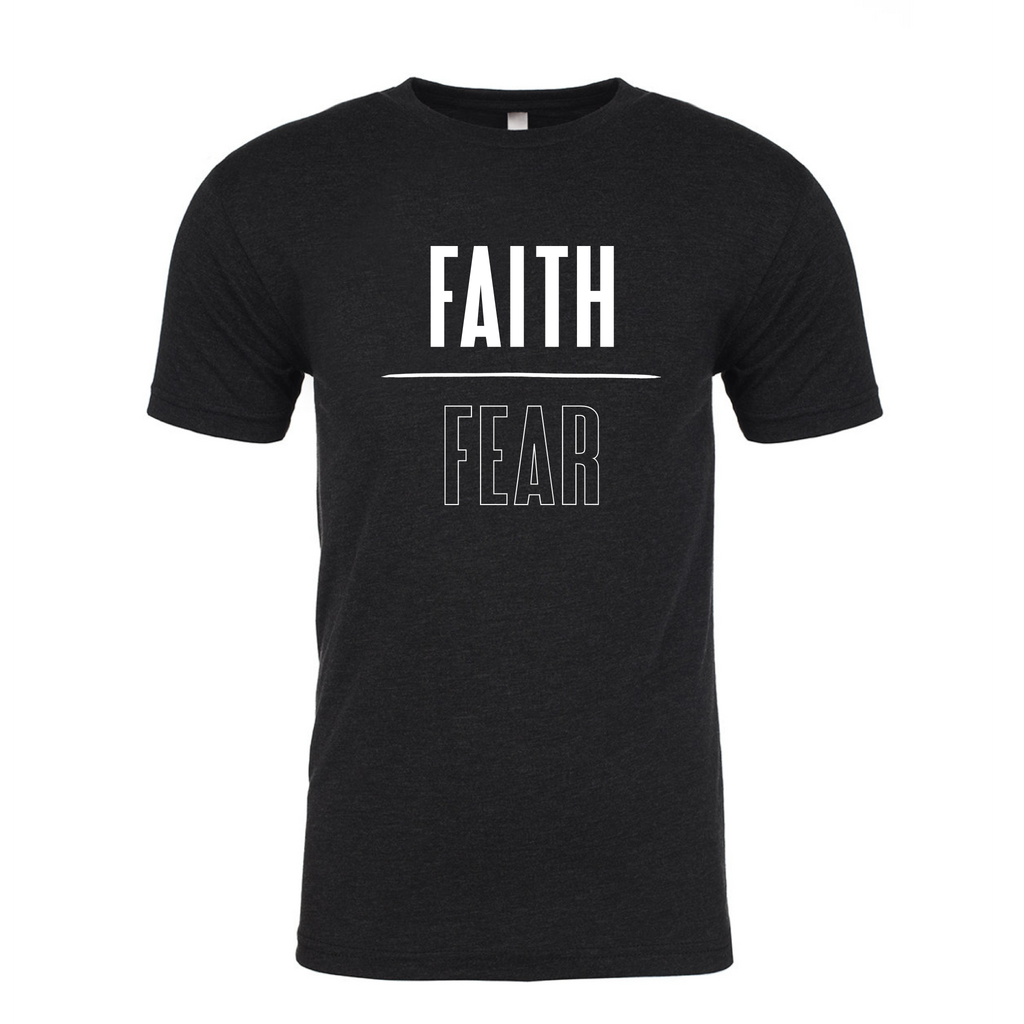 Faith Over Fear Black Heather Tee
