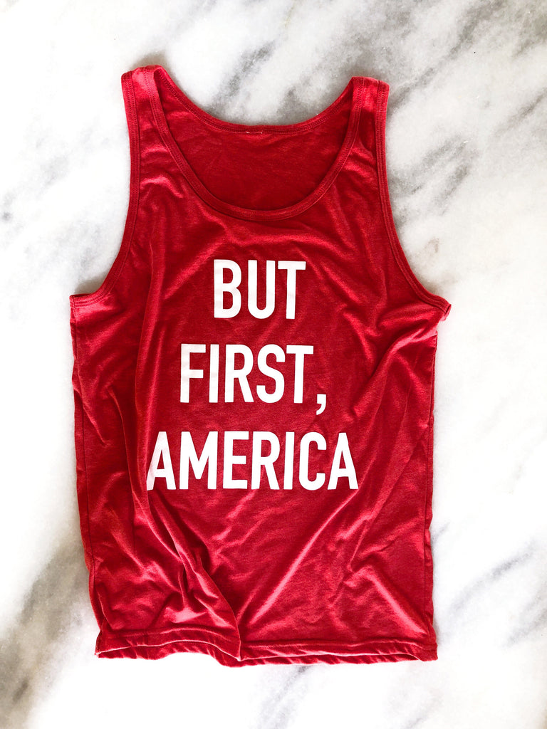 But First, America Adult Tank