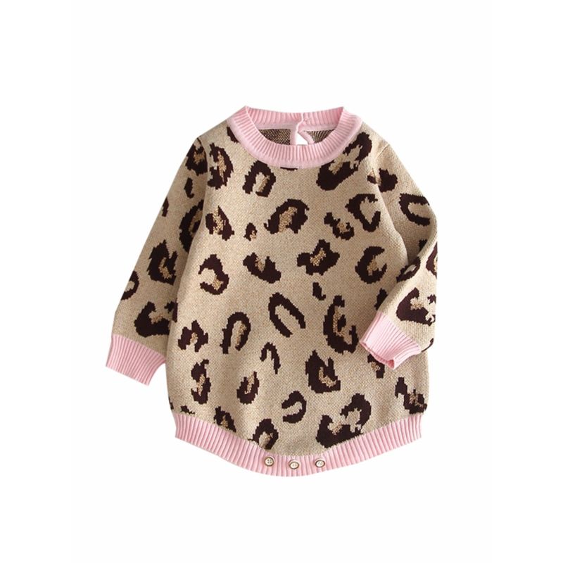 Leopard Sweater Romper